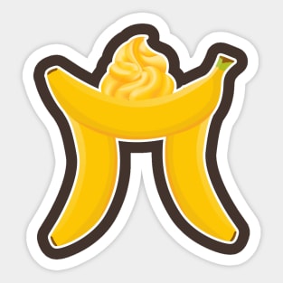 Banana Cream Pie Pi Day Sticker